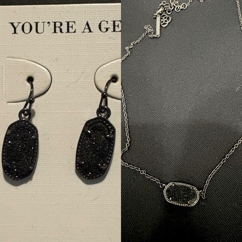 Kendra Scott Elisa Earrings and Lee Necklace Set